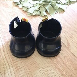 Build A Bear Clothing Black Shoes Rain Boots Black Rubber Bootie BABW
